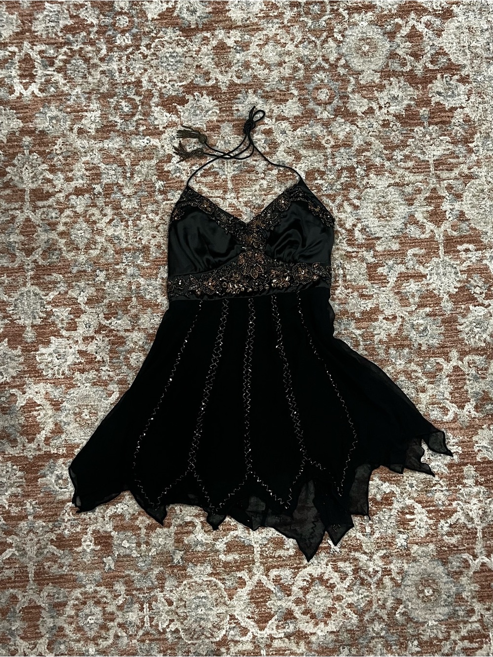 Mr K 100% Silk Beaded Halter Fairy Tank - Picture 5 of 12